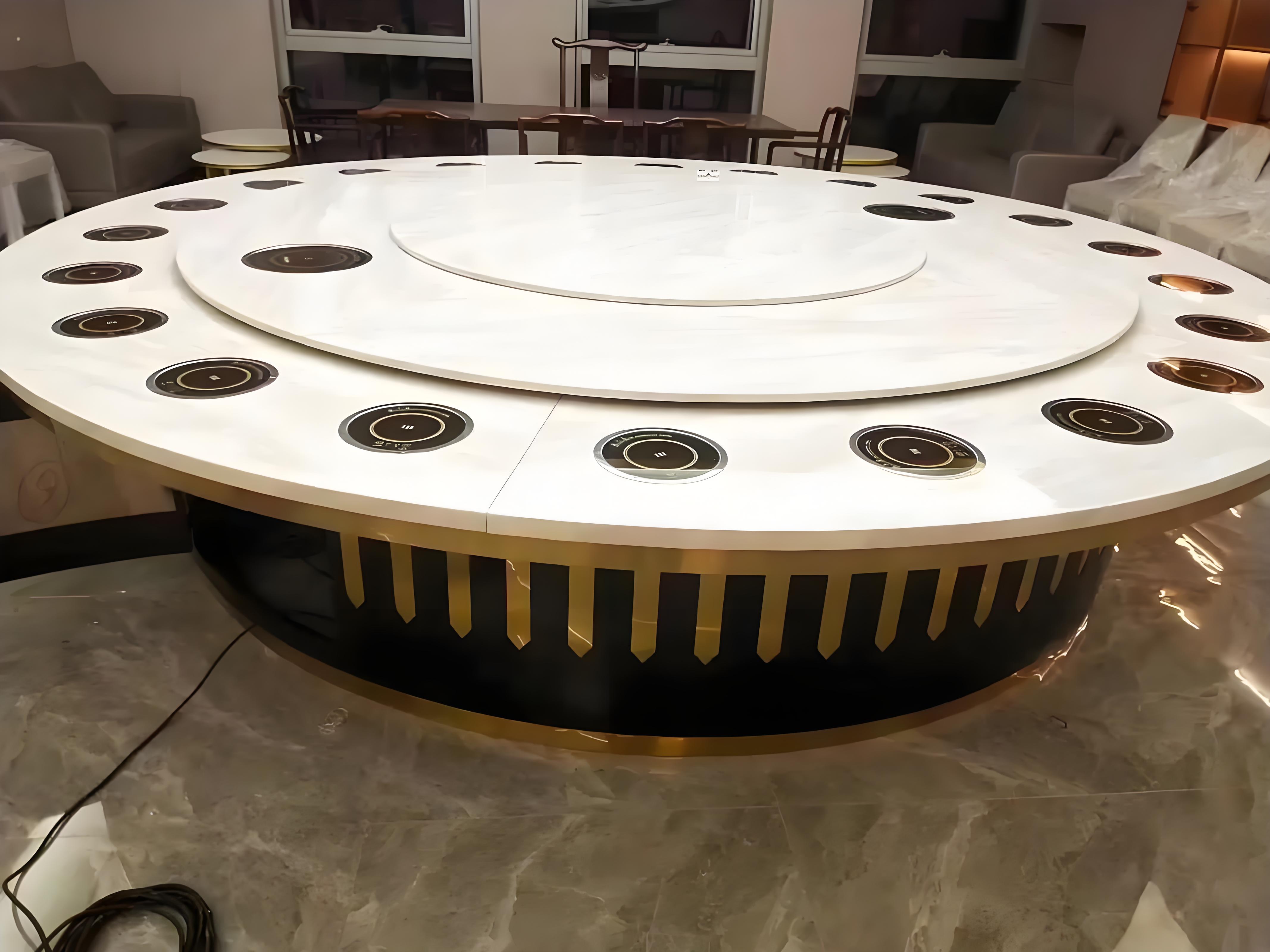 张家界市旋转火锅桌中餐桌 - 厂家